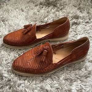 Leather Tassel Huaraches/Sandals size 10
